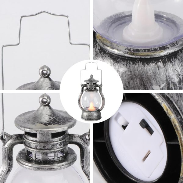 custom wholesale hanging hurricane lantern, 4inch led vintage lantern metal, water and impact-resistant lantern with carry handle for antique designer light study room bedroom(random style) oem/odm services