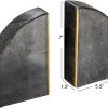 supplier direct creative co-op boho arched semicircle marble brass detail, set of 2, black bookend wholesale prices