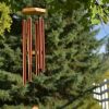producer to buyer upblend outdoors wind chimes for outside - deep tone wind chimes, windchimes outdoors, memorial, sympathy, loss of loved one, gifts for women, ideas for mom, grandma, outdoor porch, 29" copper red discounted pricing