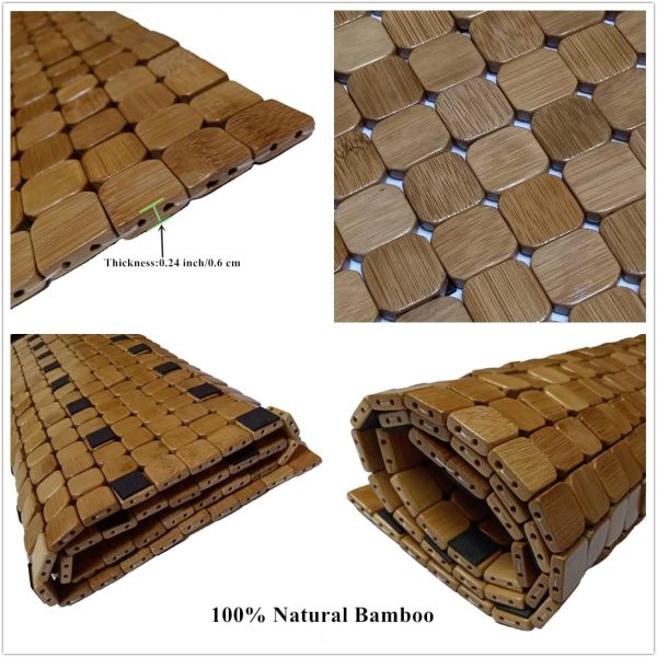 manufacturer direct hjjkkh bamboo bath mat with 23.6x35.4 inch,nature bamboo wooden bathroom mat,non slip and foldable floor shower bath mat for bathroom,bathtub,shower,sauna,hot tub trade price