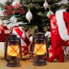 custom wholesale vintage lantern led battery powered camping lamp outdoor hanging lantern flickering flame rechargeable retro lanterns remote control 4 modes light non-solar 2 pack oem/odm services