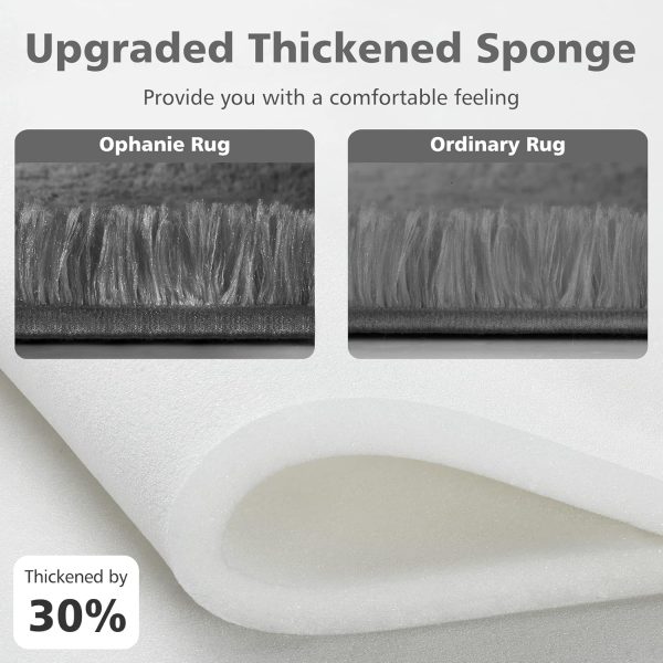 global sourcing ophanie upgrade 4x6 rugs for bedroom, grey, fluffy shaggy soft area rug, gray non-slip indoor floor carpet for living room, kids baby boys teen dorm home decor aesthetic, nursery, rug oem/odm services