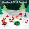 dropship from factory mini christmas ornaments, sooez set of 24 cute miniature resin christmas tree ornament figures advent calendar fillers, durable & well-crafted 3-d figurines with gold loops for easy hanging mass production supply