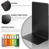 supplier direct vonderso metal bookends black, 2 pairs decorative metal book end supports for shelves gauge metal book divider stopper holders with non-slip anti-scratch rubber pads wholesale prices