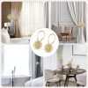 bulk purchase 2 pcs magnetic curtain tiebacks, crystal decor curtain ties for drapes no drilling drapery holdbacks with high-elastic spring wire for home office window decorative holdback, gold factory discount