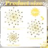 factory direct blulu 4 pcs metal wall art bling crystal home decor cast iron rhinestones sunburst wall decor starburst wall art wall hanging diamond accents home decorative for bedroom living room entryway(gold) volume discount