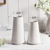 oem/odm services ceramic vase for decor, 6 inch+7.1 inch white flower vase for lego flowers, tulip and pampas grass, embossed farmhouse vases for centerpieces,home living room dining table office decor, arctic white affordable bulk deals