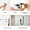 bulk purchase ohtomber 2pcs black curtain holdbacks - metal decorative curtain hooks for drapes, curtain tiebacks clips wall mounted curtain tie holders, curtain pull backs drapery hooks with screw for wall factory discount