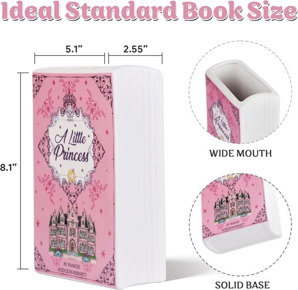 oem/odm services book shaped decorative vase ceramic vases for home decor vase for book lovers (a little princess) affordable bulk deals