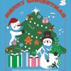 dropship from factory istatue resin snowmen figurines with lighted christmas tree and wreath 5'' - set of 2 battery operated - holiday decorations home decor (snowman) mass production supply