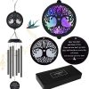 producer to buyer solar tree of life wind chimes, memorial gift for mom, wind chimes for outside, sympathy wind chimes for loss of loved one, condolence gift, outdoor garden decor discounted pricing