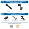 competitive pricing franklin brass bar (4-pack) single wall hooks 1-prong coat/hat matte black hooks for hanging wall mount hanger clothes, purse, bag, towel organization decorative wall hooks b47246k-fb-c one-stop wholesale