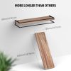 bulk purchase meangood floating shelves wall mounted set of 2, rustic wood wall storage shelves for bedroom,living room,bathroom, kitchen torched wood trade price