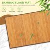 manufacturer direct giantex 5’ x 8’ bamboo area rugs - floor mat with anti-slip backing, durable roll-up floor rug, 60” x 96” indoor mat rug for dining room, living room, bedroom, entryway, bamboo carpet (modern) trade price