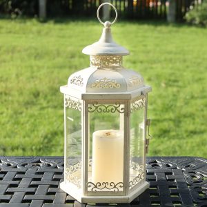 custom wholesale needomo lanterns decorations indoor, 15" vintage lantern decor outdoor, large hanging metal candle holder with clear glass, for home, tabletop, patio, front porch, rustic farmhouse wedding oem/odm services