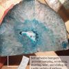 supplier direct amoystone agate geode bookends heavy duty stone book ends decorative bookend holder home office decor with rubber bumpers teal 1 pair, 2-3 lbs wholesale prices