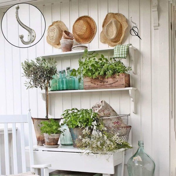 competitive pricing sopicoz set of 4 cast iron coat hooks farmhouse vintage white hooks, heavy duty rustic wall mounted hooks for hanging one-stop wholesale