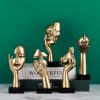 dropship from factory 3 pcs thinker small statue, golden black abstract art sculpture modern home decora shelf decor knick knacks desktop decor christmas tv stand decor new year gift (3 pcs gold) mass production supply