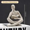 dropship from factory bookshelf decor thinker statue - abstract art reading thinker sculpture figurine room decor aesthetic, modern home decoration for living room office shelves coffee table desk decor(beige a) mass production supply