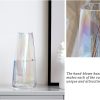 oem/odm services fantesticryan modern glass vase irised crystal clear glass vase for home office decor (neon clear) affordable bulk deals