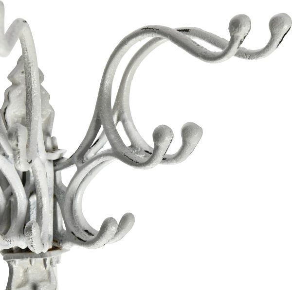 competitive pricing creative co-op antique decorative cast iron multi hook wall hanger with 15 hooks, distressed white one-stop wholesale