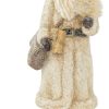dropship from factory raz imports glittered resin santa figure (white) mass production supply