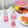 oem/odm services brajttt pink flower vase set, glass bud vase in bulk set of 8,artistic and cultural flavor mini vases for home office decor, bedroom, office, living room decorations,wedding affordable bulk deals