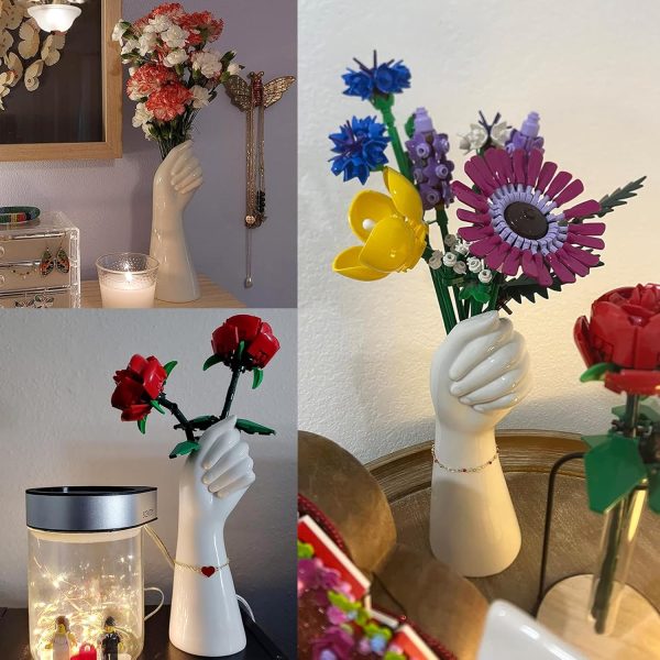 oem/odm services white ceramic vases flower vases home decor cool cute small hand vase for flowers unique modern bathroom living room rose tulip coffee tables centerpieces decorative affordable bulk deals