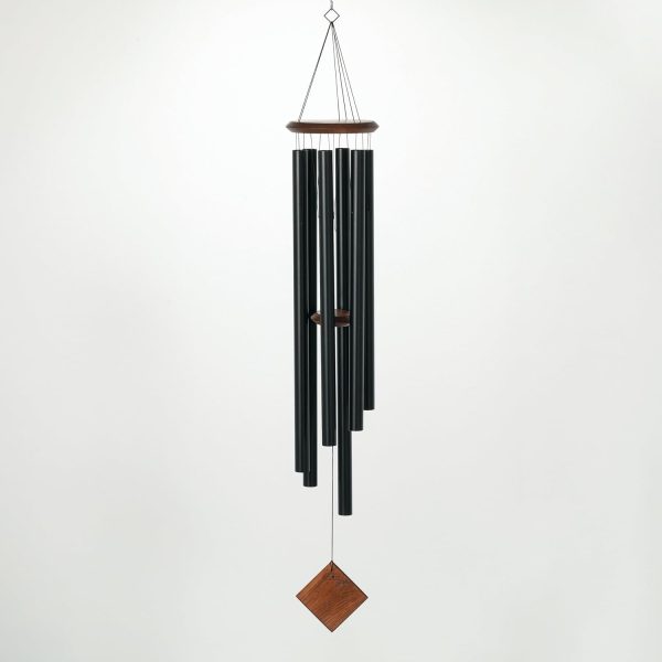 producer to buyer woodstock wind chimes of neptune wind chimes for outside, 54" black large deep tone wind chime décor for outdoor garden, patio, porch, encore collection discounted pricing