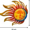 factory direct tuokiuhn sun metal wall art outdoor decor sun moon face wall decor rust proof large metal sun(18inch) hanging patio living room bedroom garden fence volume discount