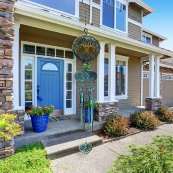 producer to buyer tree of life wind chimes for outside, memorial gifts for mom, outdoor clearance, sympathy gifts for loss of loved one, garden decor discounted pricing