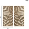 bulk purchase madison park wall art living room décor - birch palms botanical carved design, home accent modern kitchen dining decoration, ready to hang panel for bedroom, 16" w x 32" h, dark brown 2 piece trade price
