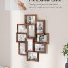 bulk purchase songmics collage picture frames, 4x6 picture frames collage for wall decor, 10 pack photo collage frame for gallery, multi family picture frame set, glass front, assembly required, rustic brown trade price