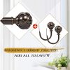 bulk purchase kamanina decorative curtain drapery holdbacks, netted texture finials, antique bronze(1 pair/2 pack), small factory discount