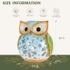 dropship from factory mininova garden statues owl solar lantern hollow out waterproof resin outdoor ornaments decorative lights for outside patio porch yard gifts mass production supply