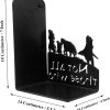 supplier direct decorative bookends for shelves, heavy metal bookends, unique bookends, non skid book ends, book stopper for home/office decor/shelves, 7 x 5.51 x 4 in/piece (with quote on product) wholesale prices