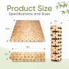 manufacturer direct natural bamboo bath mat, 24 x 16 inches non-slip bamboo shower mat, waterproof foldable small wood bath mat for bathtub, sauna, spa, indoor or outdoor bathroom accessories trade price