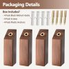 competitive pricing wood wall hooks, 4pack coat hooks wall mounted rustic wooden hooks natural robe hook hanging bathroom clothes hanger hat & bag decorative hooks heavy duty entryway wall hangers towel hooks(walnut) one-stop wholesale