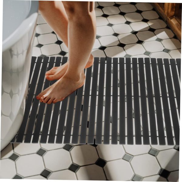 manufacturer direct zerodeko bamboo bath mat wood bath mat doormat outdoor spa decor bathmat non- doormat tub mat shower rugs bamboo rug bamboo mat black wooden non- mat bamboo bathroom mat trade price
