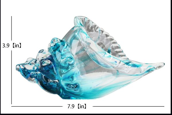 dropship from factory blown glass conch statues, modern glass art, conch decorative statues, sea shell statues for dining tables, entryways, coffee tables, living rooms, kitchens, shelf fillers mass production supply