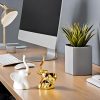 dropship from factory home decor elephant statues,1 pair, small decorative accents for shelves, livingroom and bedroom, gold and white mass production supply