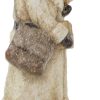 dropship from factory raz imports glittered resin santa figure (white) mass production supply
