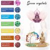 dropship from factory innolites 7 chakra crystal tree and buddha statue set, yoga meditation decor, money tree and buda statues for home living room office shelf decoration wealth and luck mass production supply