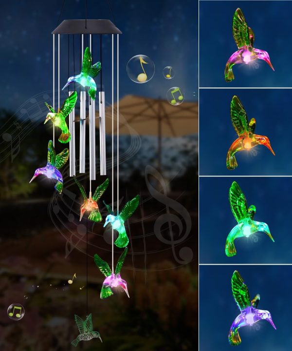 producer to buyer nacome solar wind chimes for outside: memorial wind bell tubes birthday gifts for mom mother grandma women christmas,yard garden decor indoor/outdoor(bird) discounted pricing