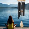 producer to buyer wind chimes outdoor deep tone, 30 inches wind chimes outdoor, memorial wind chimes with hook as gifts for mother's day/housewarming/christmas, patio, garden, yard, home decor. black discounted pricing