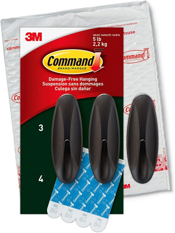 competitive pricing command outdoor large bronze hooks, holds up to 5 lb, 3 hooks and 4 command strips, damage free hanging wall hooks for hanging christmas decorations with weather resistant strips one-stop wholesale