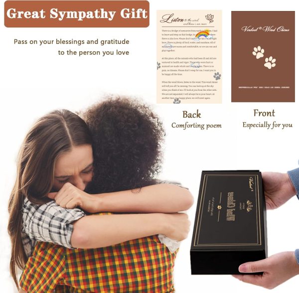 producer to buyer pet memorial gifts, 28" pet memorial wind chimes, dog memorial gifts, pet loss gifts, loss of pet sympathy gift, pet remembrance gift in memory of dog cat discounted pricing