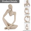 dropship from factory sandstone resin thinker style abstract sculpture statue collectible figurines home office bookshelf desktop decor(small sandstone,left) mass production supply