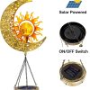 producer to buyer jyps sun moon solar wind chimes for outside crackle glass ball waterproof wind chimes outdoor clearance deep tone garden decor birthday unique gifts for women mom grandma windchimes gardening discounted pricing