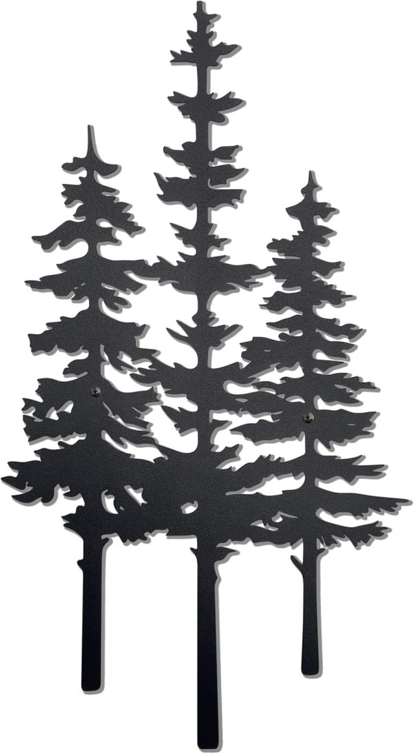 factory direct noxozoqm metal tree wall decor, cabin decor, tree decor, rustic wall decor for home office farmhouse indoors and outdoors black volume discount